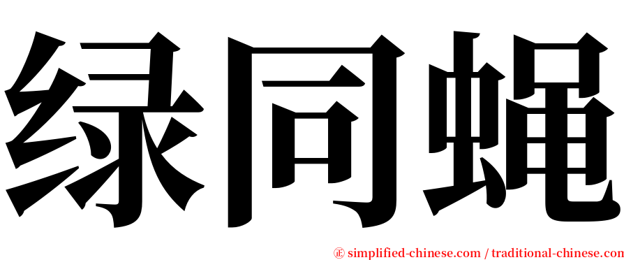绿同蝇 serif font