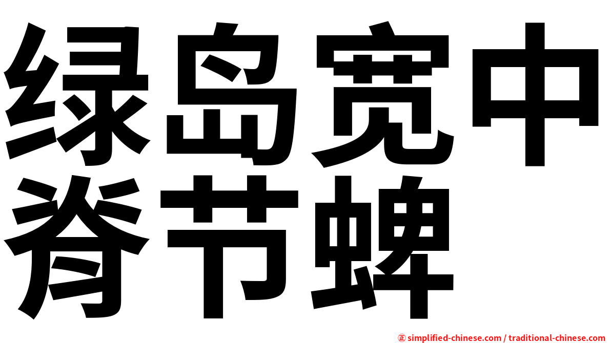 绿岛宽中脊节蜱