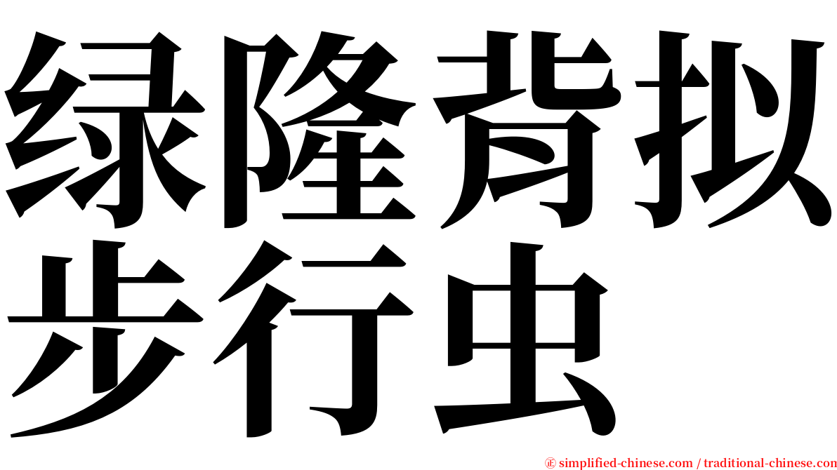 绿隆背拟步行虫 serif font