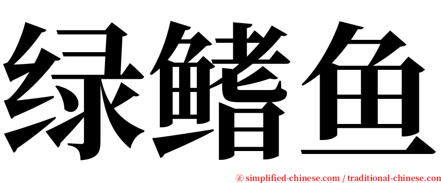 绿鳍鱼 serif font