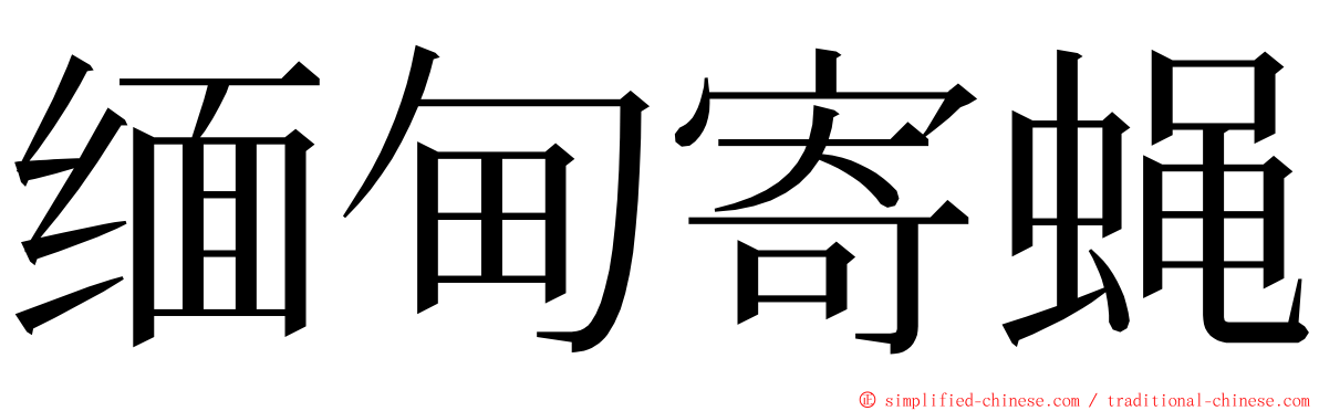 缅甸寄蝇 ming font