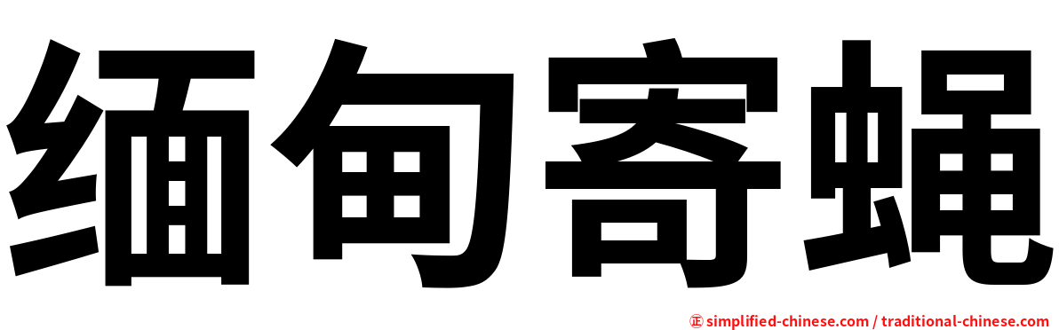 缅甸寄蝇