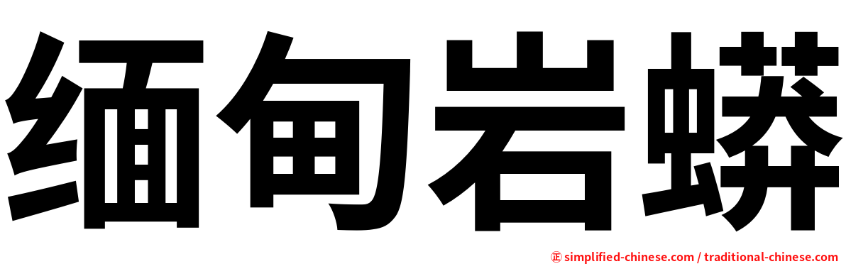 缅甸岩蟒