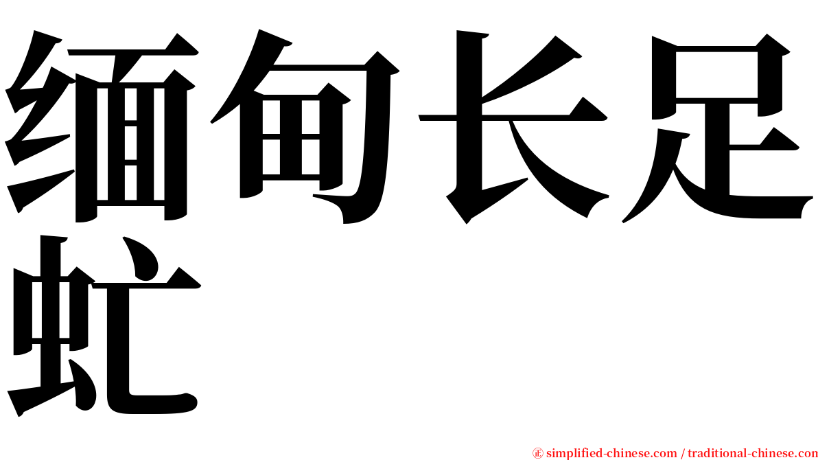 缅甸长足虻 serif font