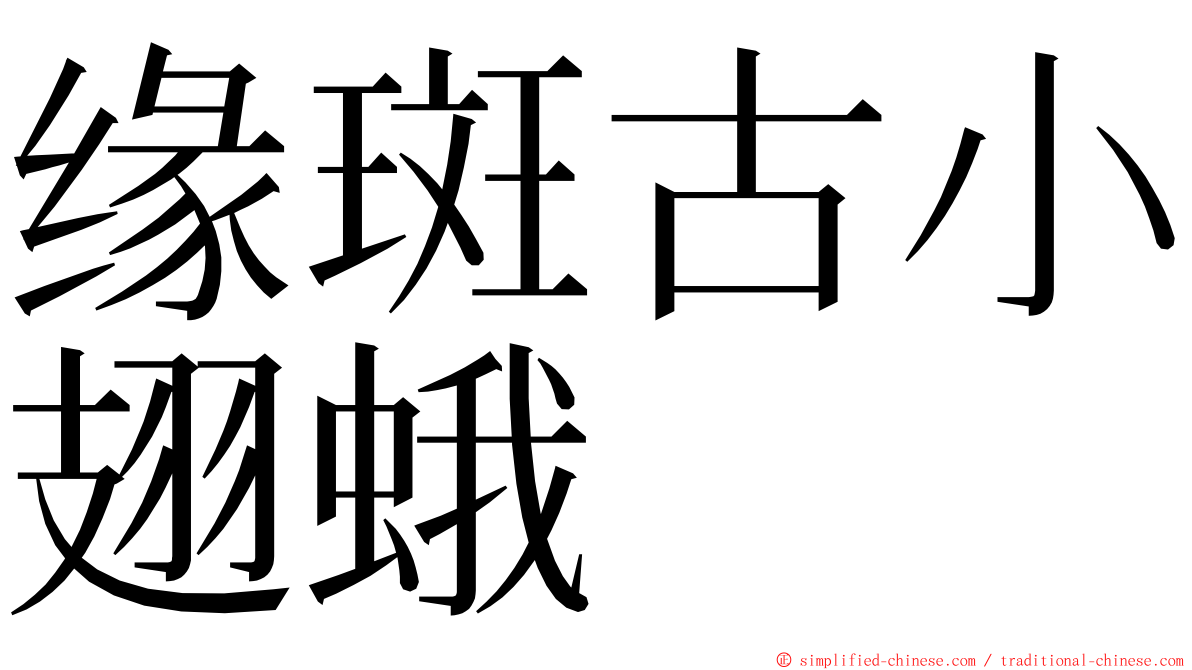 缘斑古小翅蛾 ming font
