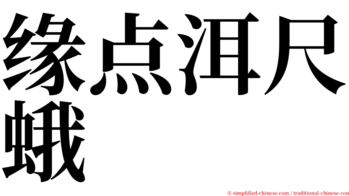 缘点洱尺蛾 serif font