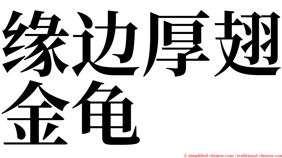缘边厚翅金龟 serif font