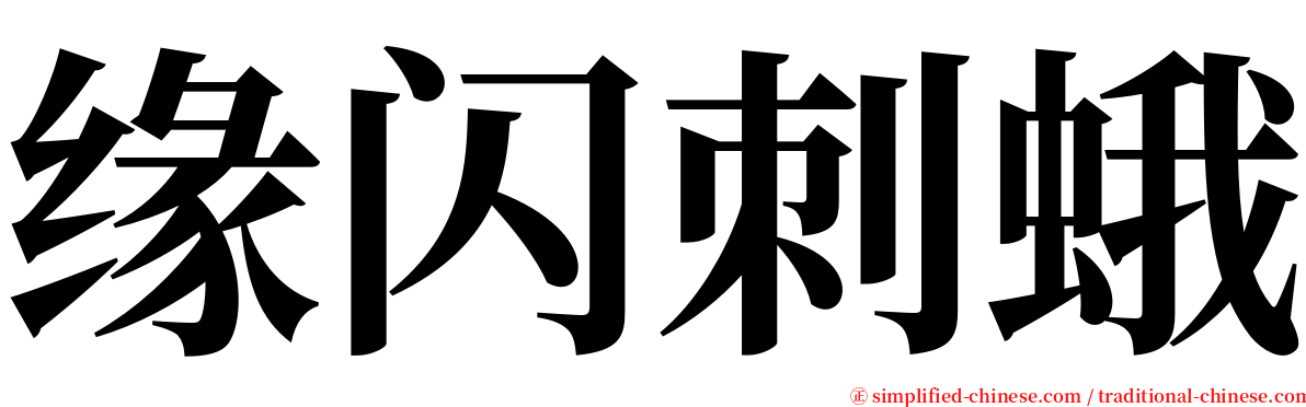 缘闪刺蛾 serif font