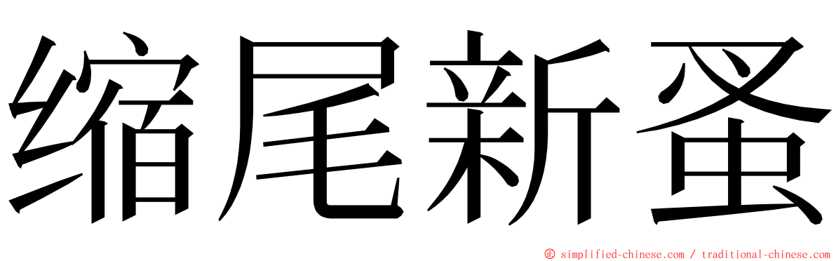 缩尾新蚤 ming font
