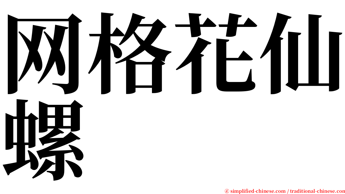 网格花仙螺 serif font