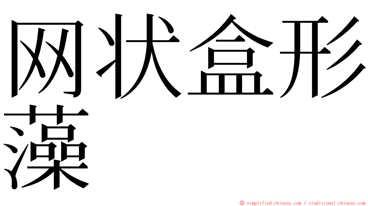 网状盒形藻 ming font
