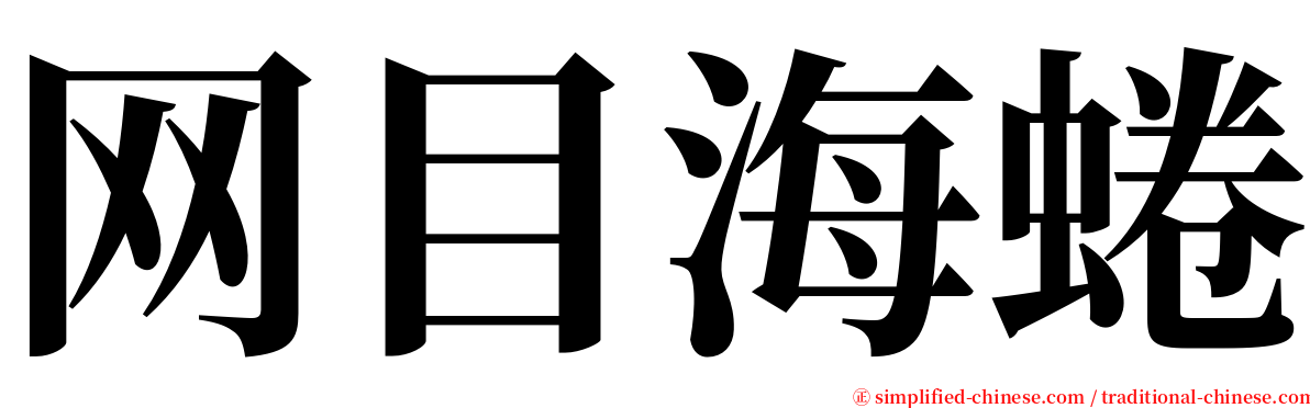 网目海蜷 serif font
