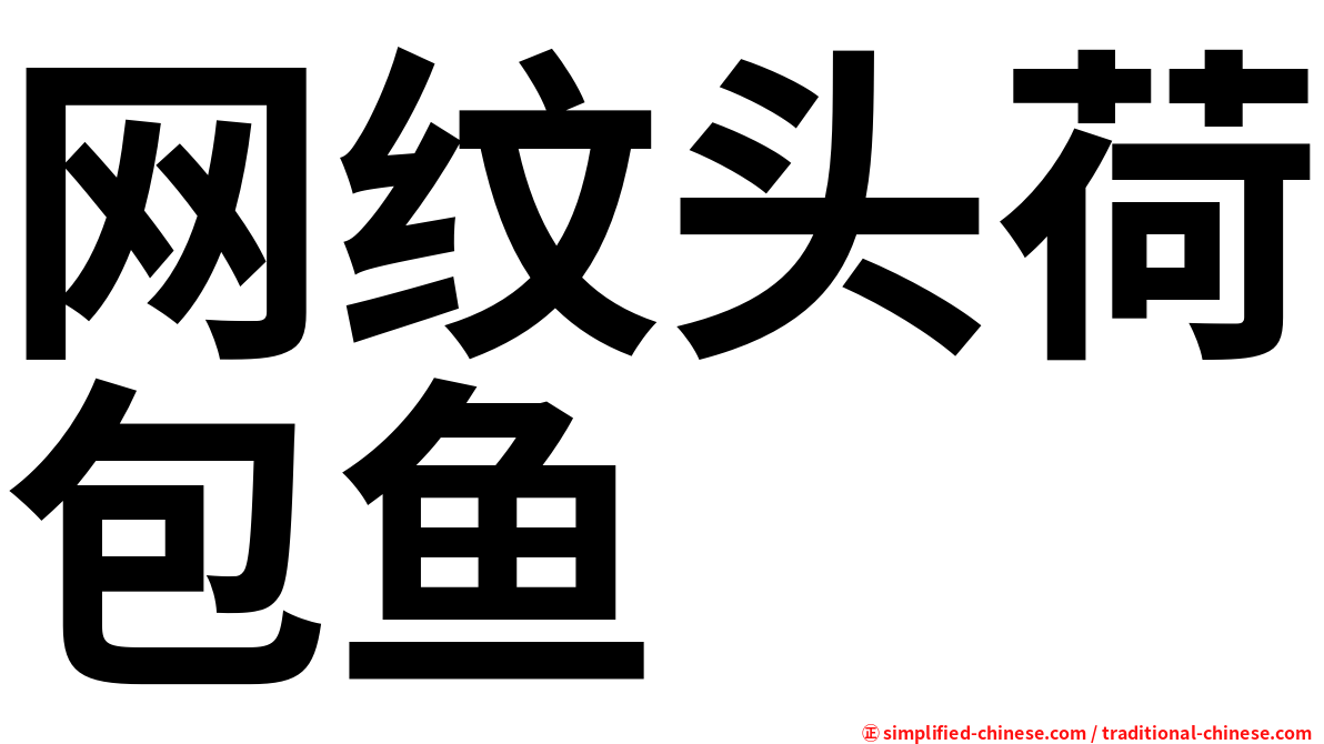 网纹头荷包鱼