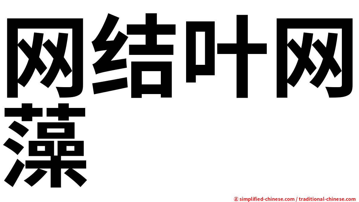网结叶网藻
