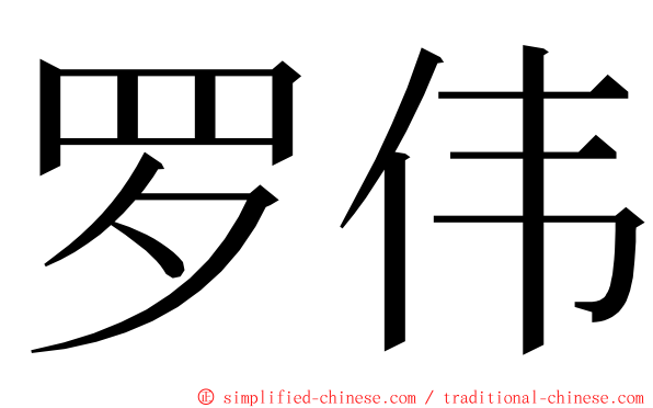 罗伟 ming font