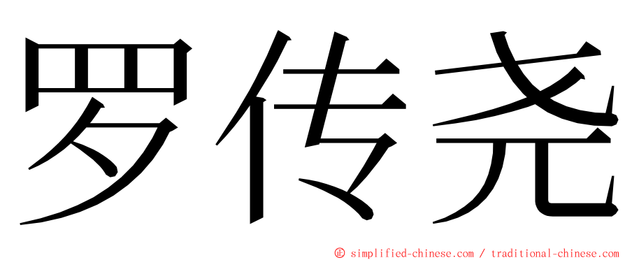罗传尧 ming font