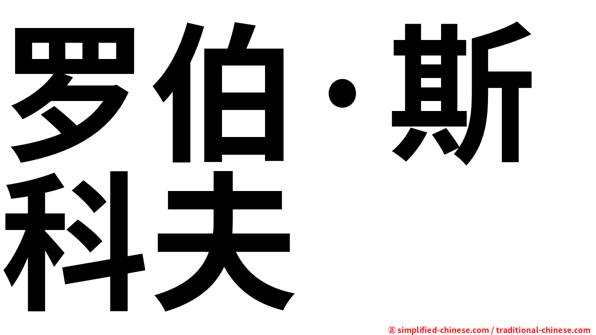 罗伯·斯科夫