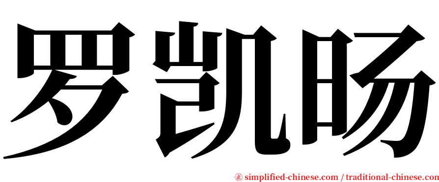罗凯旸 serif font