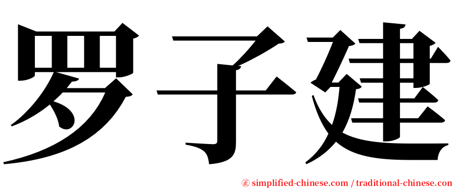 罗子建 serif font