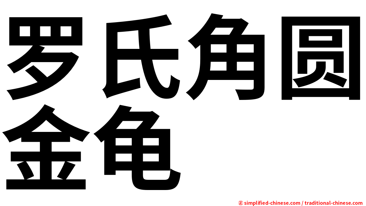 罗氏角圆金龟