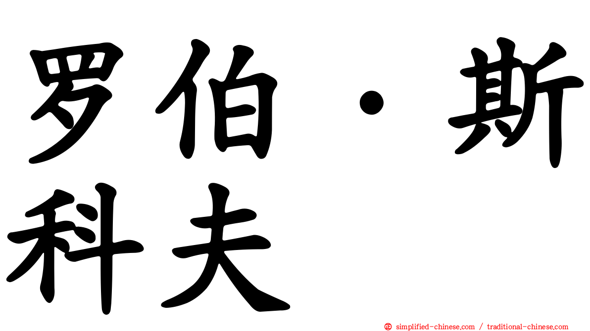 罗伯·斯科夫