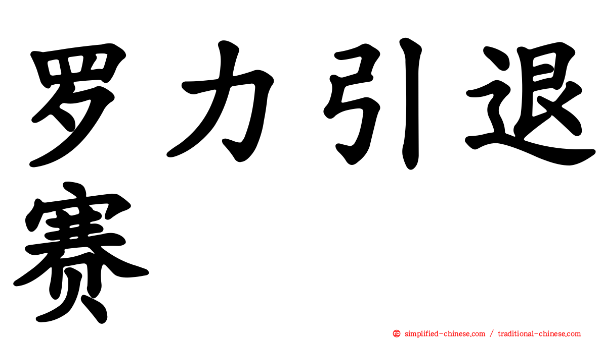 罗力引退赛