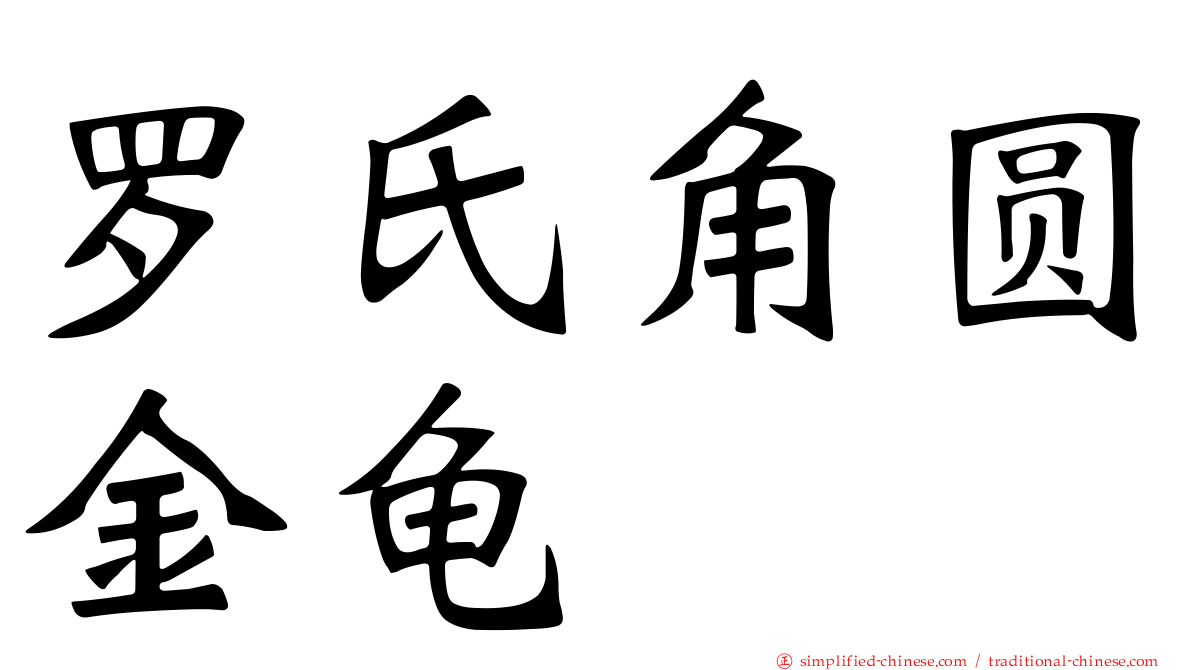 罗氏角圆金龟