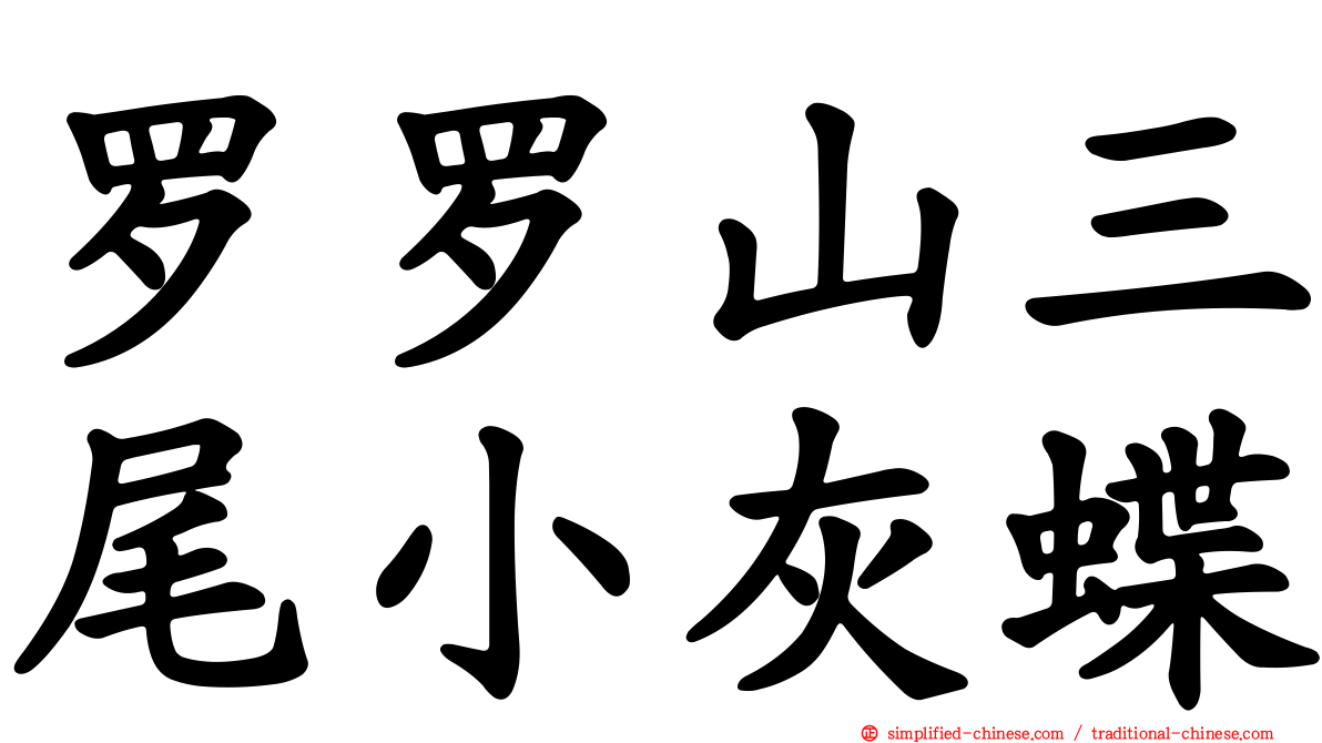 罗罗山三尾小灰蝶