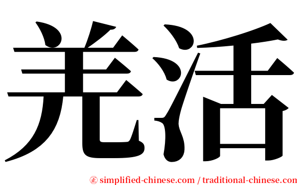 羌活 serif font