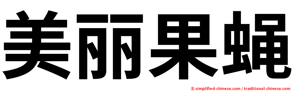 美丽果蝇