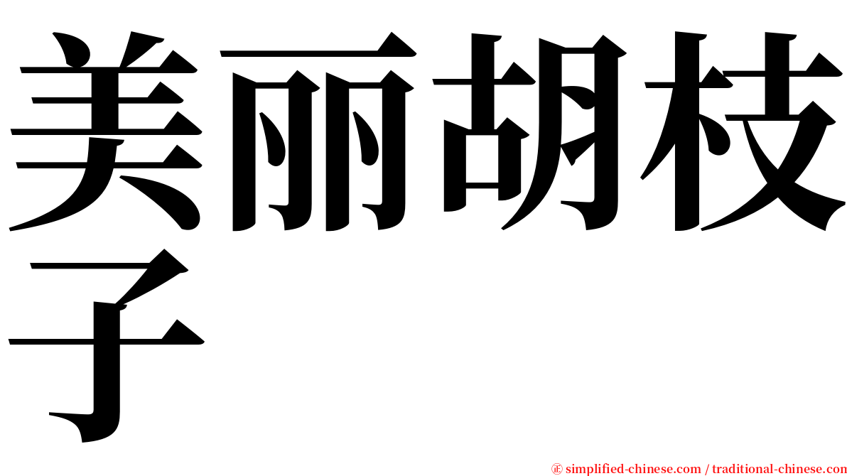 美丽胡枝子 serif font