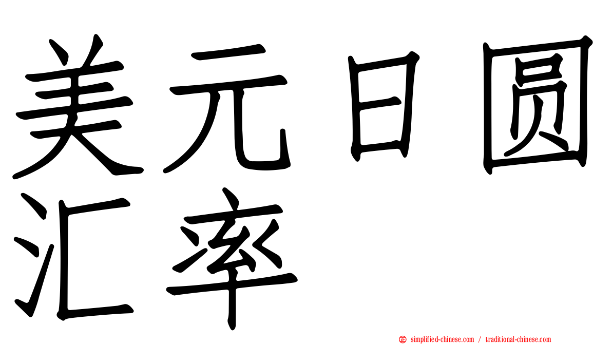 美元日圆汇率