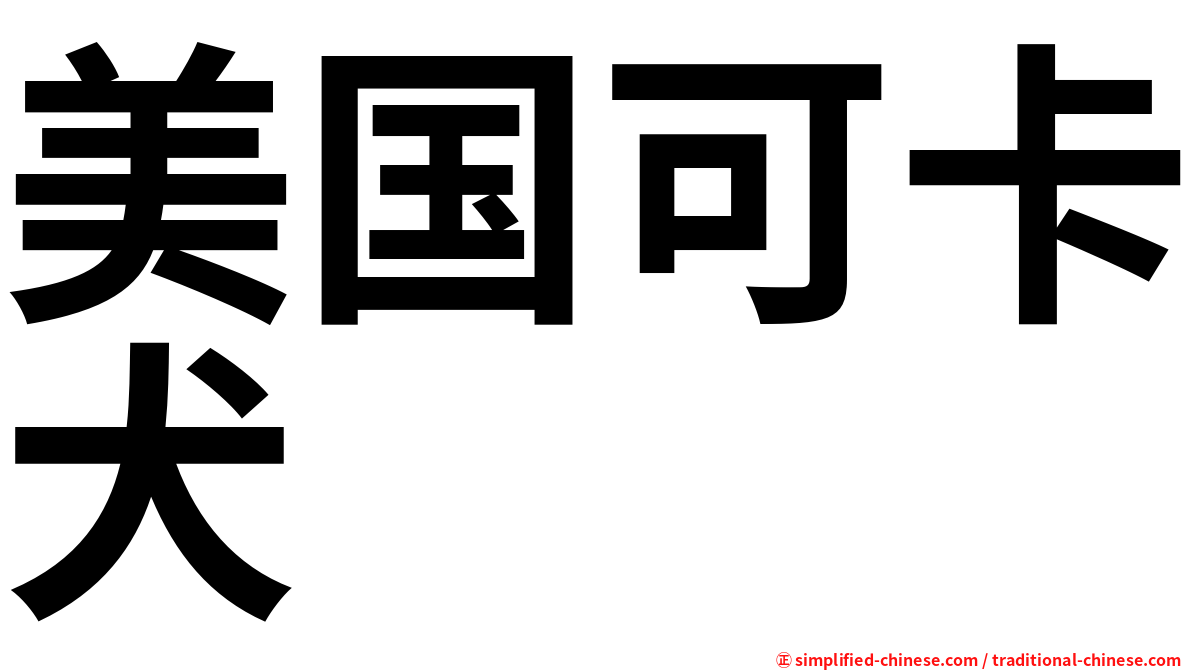 美国可卡犬