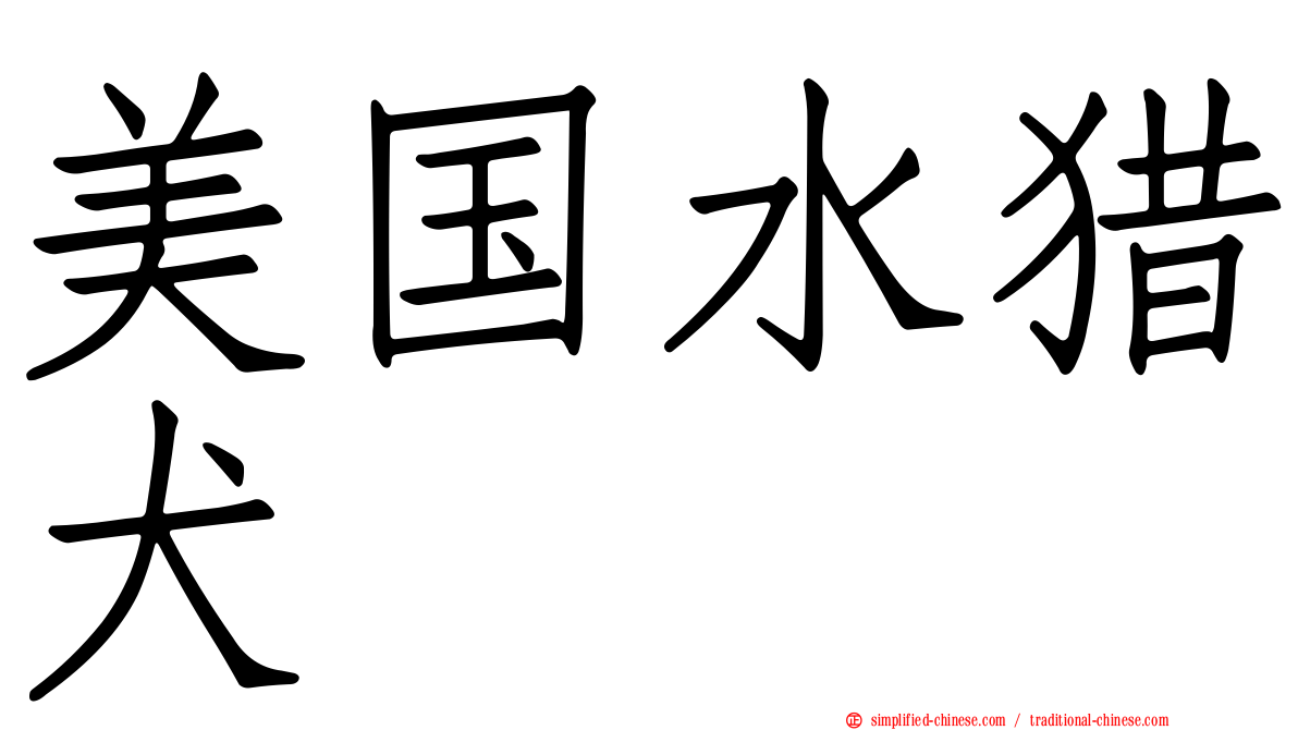 美国水猎犬
