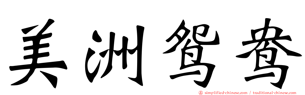 美洲鸳鸯