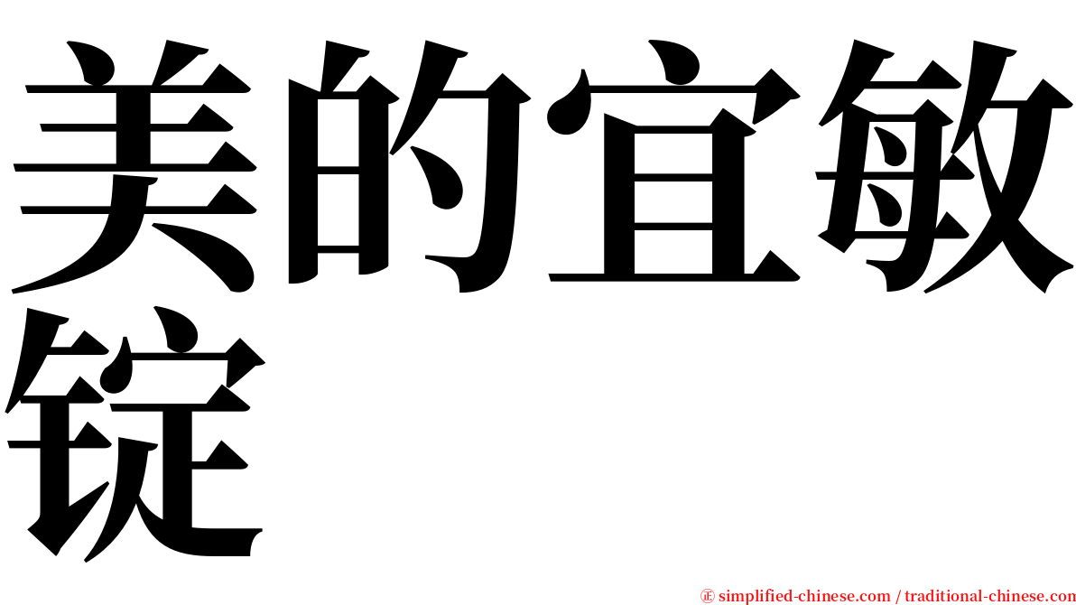 美的宜敏锭 serif font