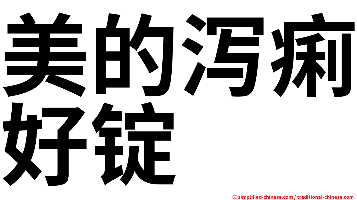 美的泻痢好锭
