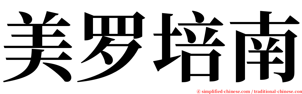 美罗培南 serif font