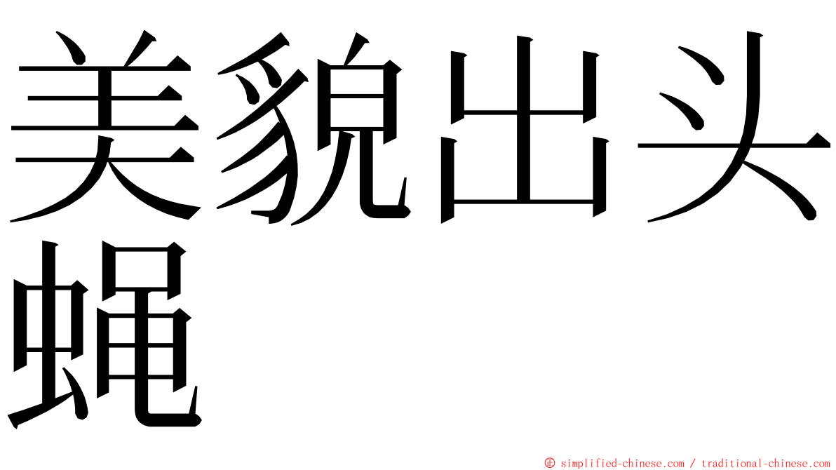 美貌出头蝇 ming font