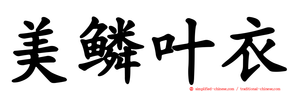 美鳞叶衣