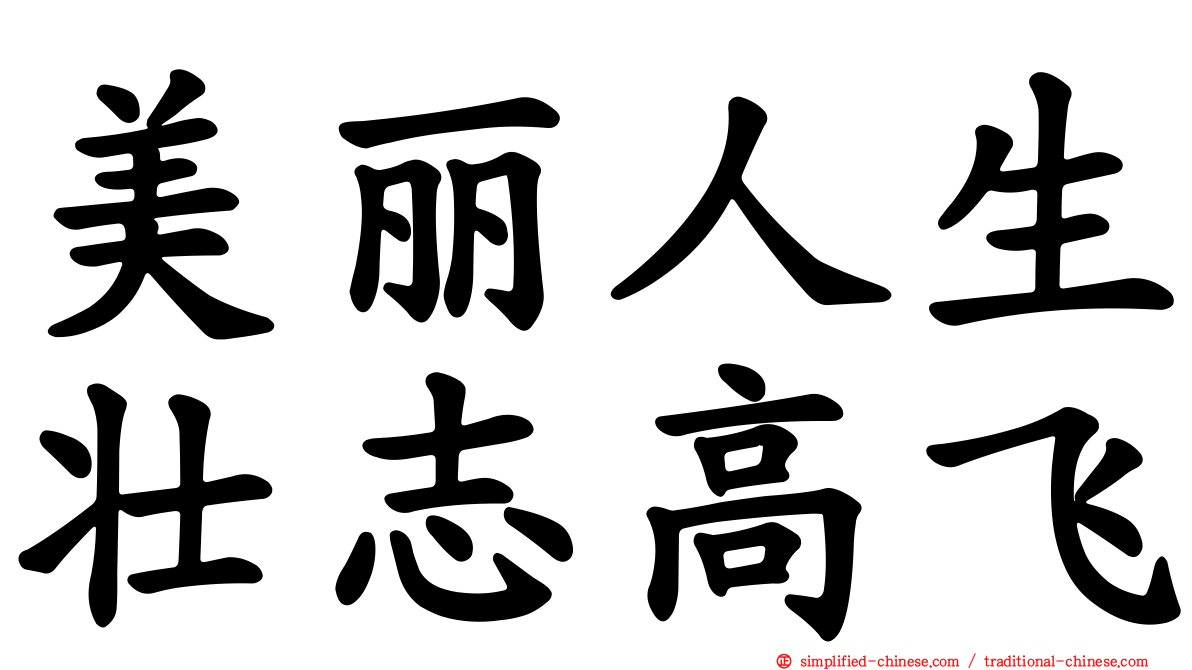 美丽人生壮志高飞