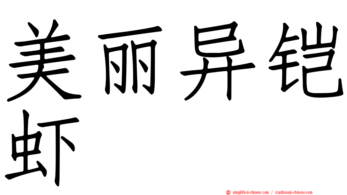美丽异铠虾
