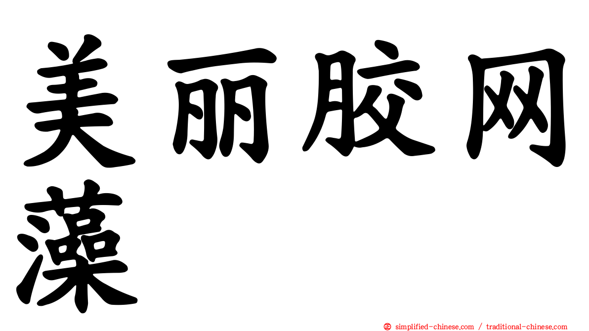 美丽胶网藻