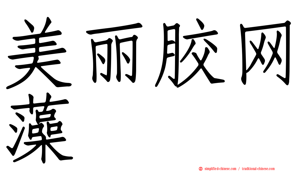 美丽胶网藻