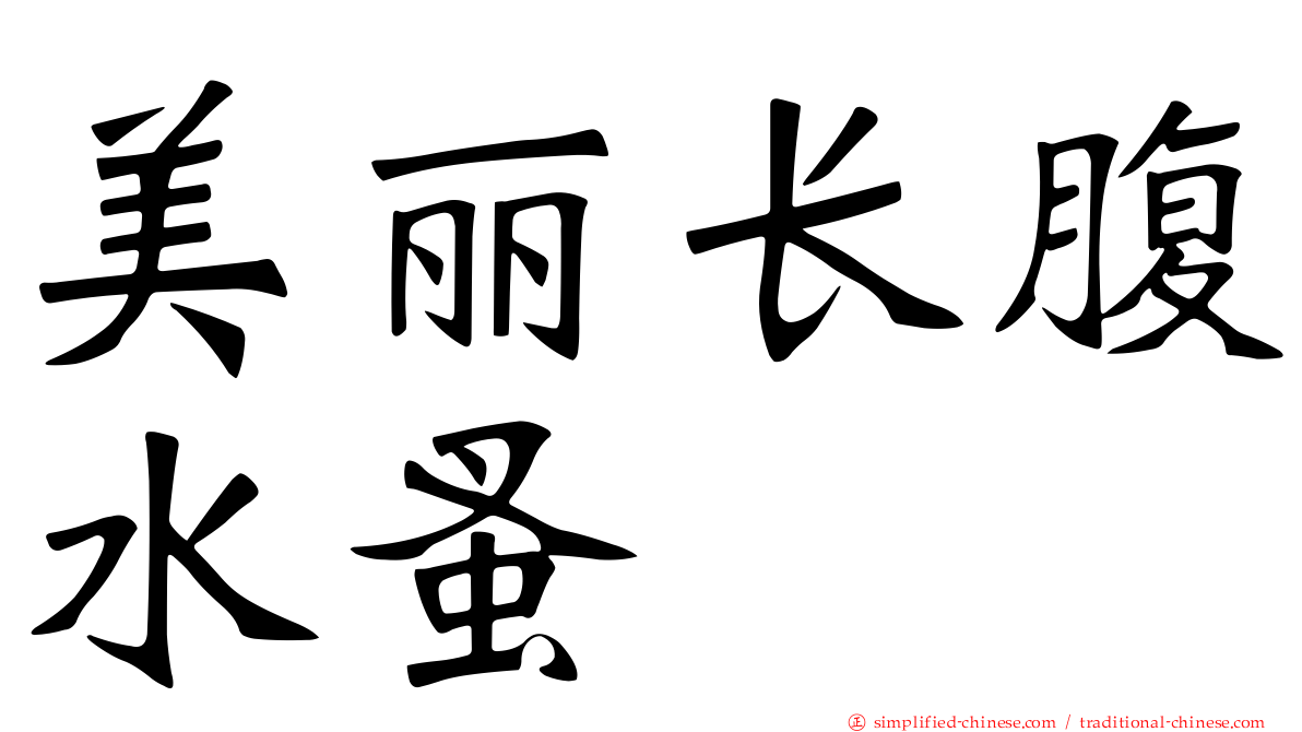 美丽长腹水蚤