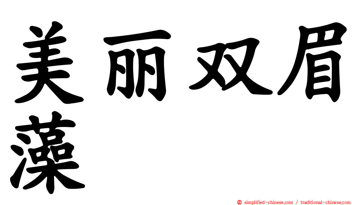 美丽双眉藻