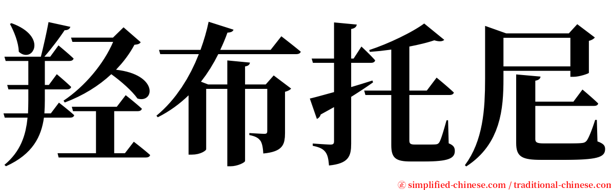 羟布托尼 serif font