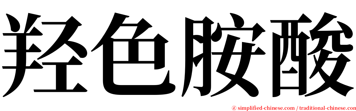 羟色胺酸 serif font