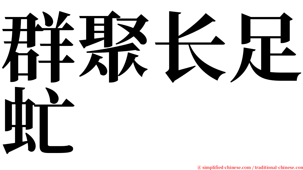 群聚长足虻 serif font
