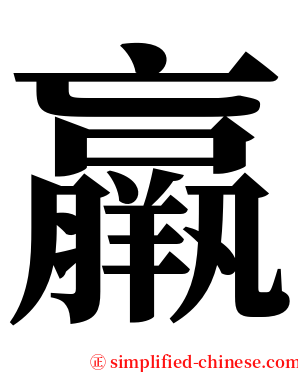 羸 serif font